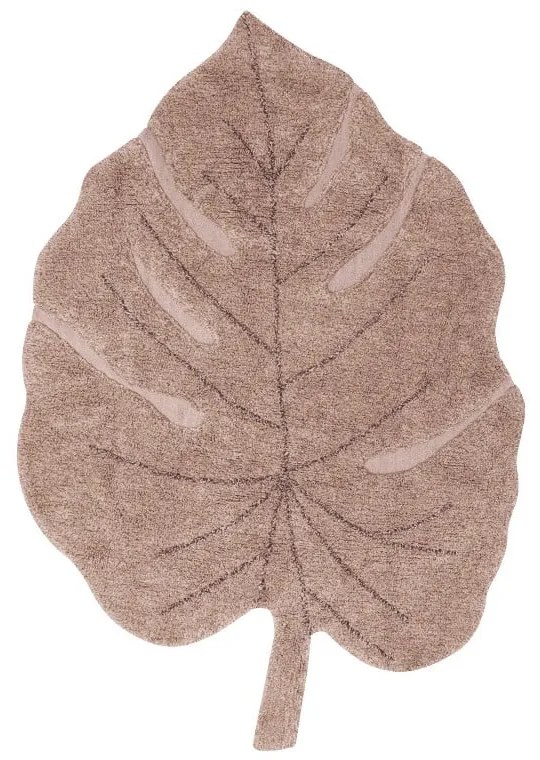 Różowy bawełniany dywan dziecięcy tkany ręcznie odpowiedni do prania 120x180 cm Monstera Vintage Nude – Lorena Canals