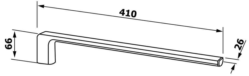 GEDY PI2213 Stały uchwyt na ręcznik Pirenei 41 cm, srebrny