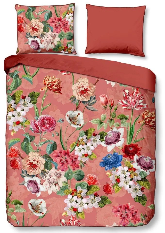 Pomarańczowa pościel dwuosobowa z satyny bawełnianej 240x220 cm Amalia – Descanso