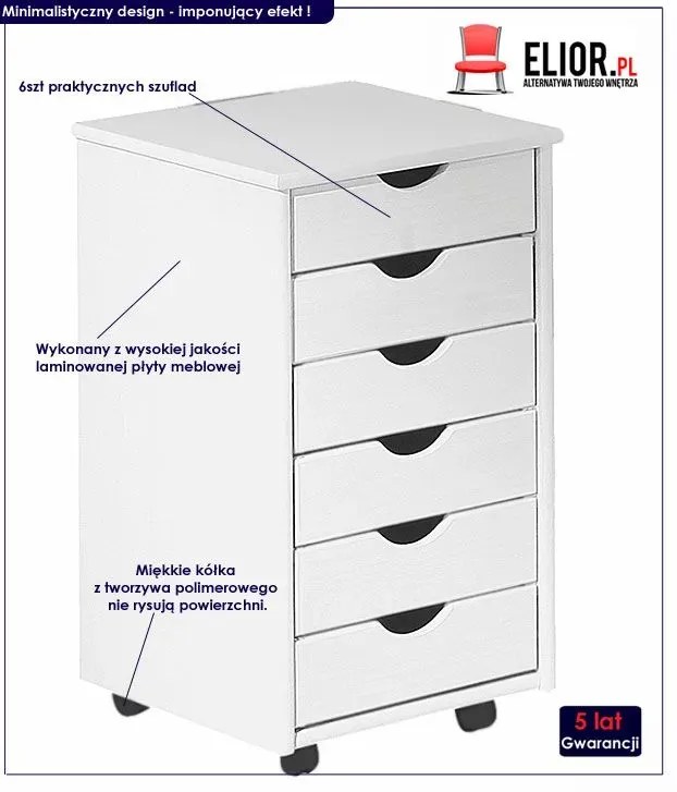 Kontenerek do biurka Oresio - sosna