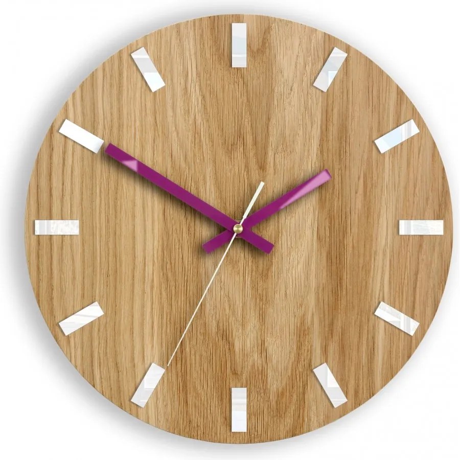 Zegar na ścianę nowoczesny drewniany z cichym mechanizmem okrągły solidny