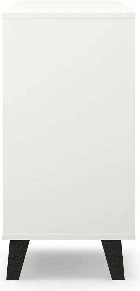 Skandynawska komoda z szafką i szufladami biały + dąb artisan L9-N52