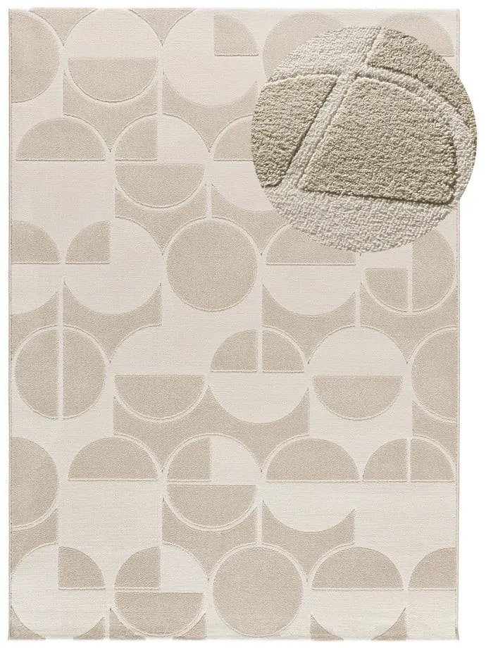 Dywan w kolorze kości słoniowej i kremu 80x150 cm Flora – Universal
