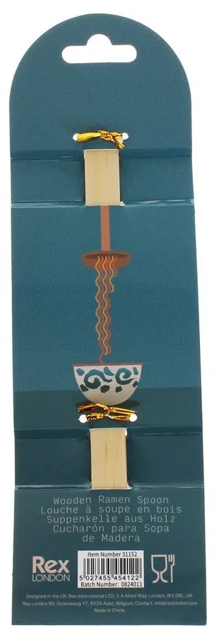 Drewniana łyżka stołowa w naturalnym kolorze – Rex London