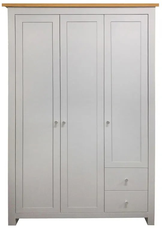 Szaro-naturalna szafa w dekorze dębu 112x180 cm Emerald – Støraa