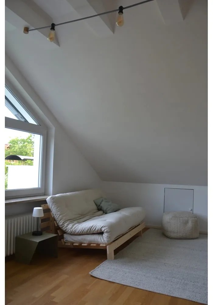 Szarobeżowa lniana rozkładana sofa 160 cm Roots Carob – Karup Design