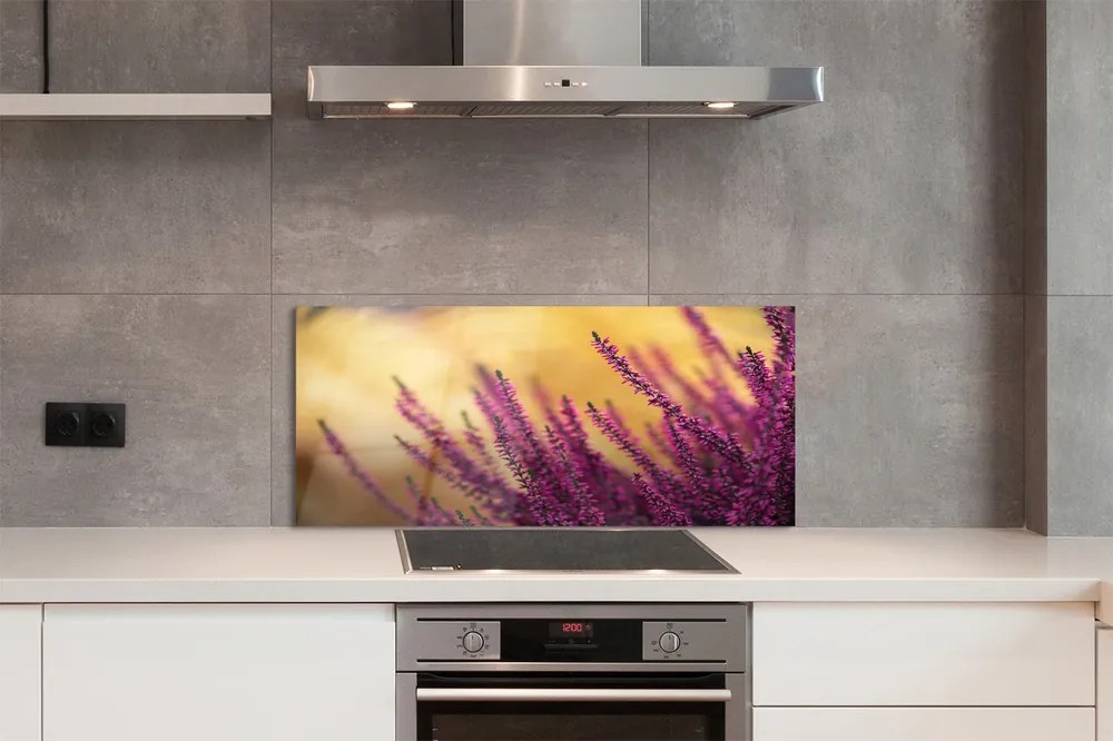 Szklany Panel Świeże Kwiaty Ogrodowe