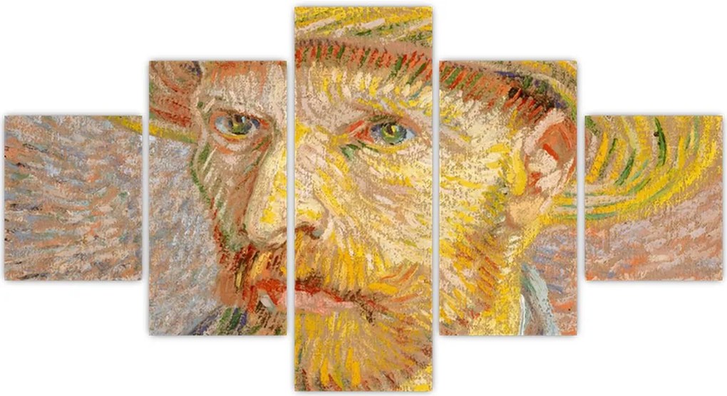 Obraz - Vincent van Gogh, Self-Portrait with a Straw Hat (The Potato Peeler), reprodukcje (125x70 cm)
