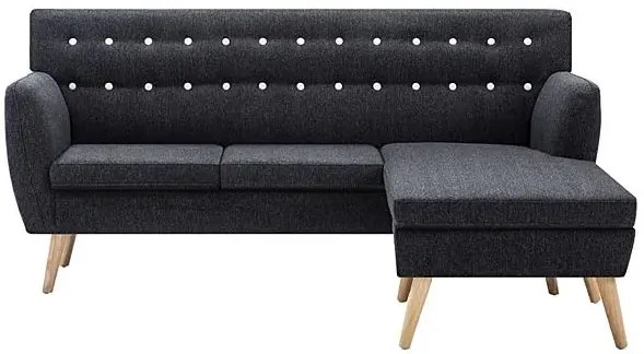 Tapicerowana pikowana sofa ciemnoszaraF5-B82