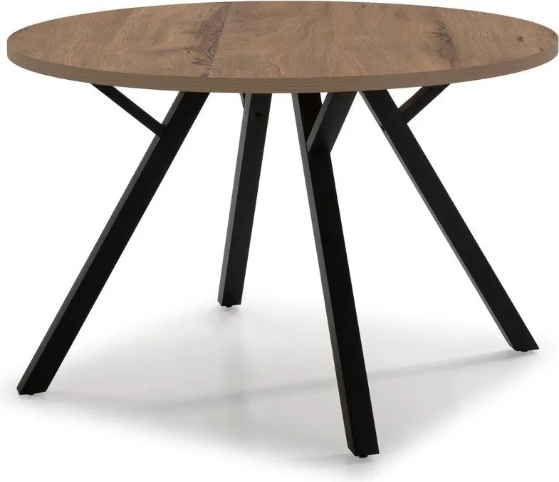 Okrągły stół w dekorze orzecha ø 120 cm Beni – Marckeric