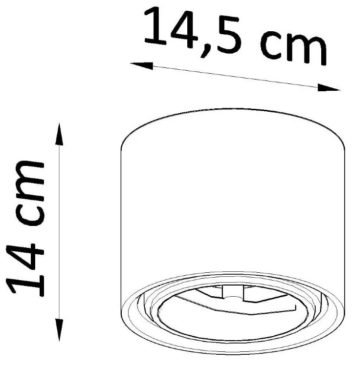 Biała lampa sufitowa ø 14,5 cm Roxa – Nice Lamps