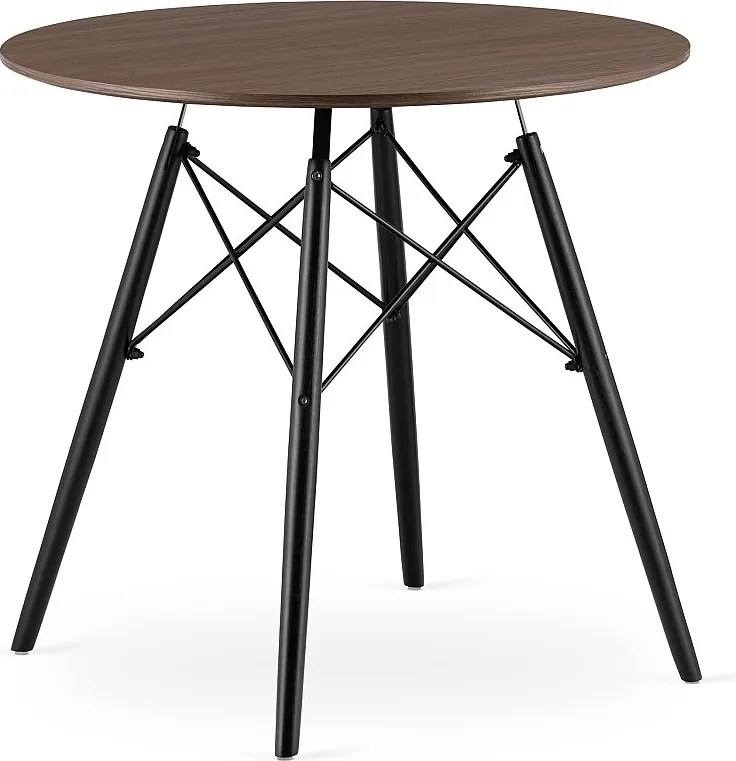 Valora KOVA Okrągły Stół Ciemny Jesion MDF 80cm