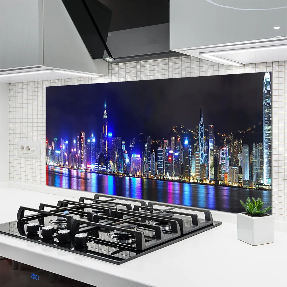 Panel nad blat kuchenny Światła Nocnej Metropolii