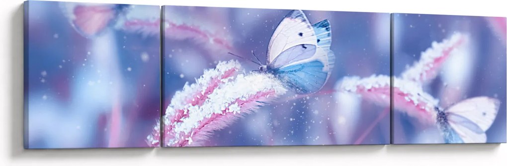Obraz - Motyle zimą (170x50 cm)