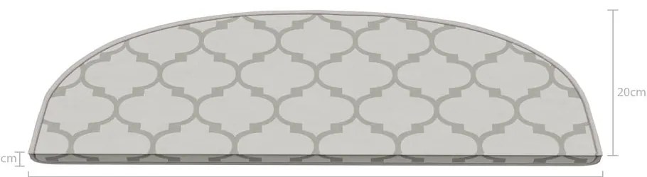 Kremowe dywaniki na schody zestaw 16 szt. 20x65 cm Madalyon – Vitaus