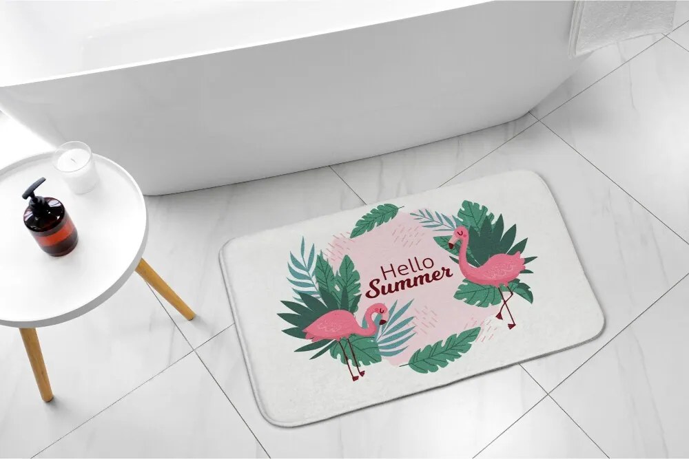 Dywanik do łazienki Dywanik do łazienki Flamingi Ptaki