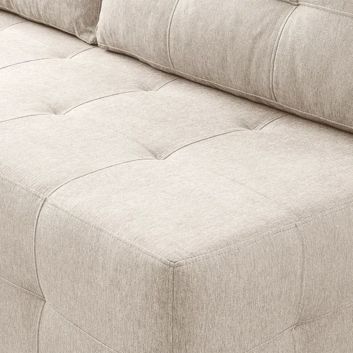 Sofa z Funkcją Spania MORANA Kremowa Nowoczesna