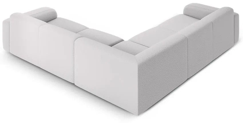 Jasnoszary narożnik z materiału bouclé (strona zmienna/w kształcie litery L) Molino – Micadoni Home