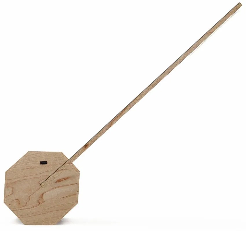 Jasnobrązowa lampa stołowa LED (wysokość 38 cm) Octagon One – Gingko