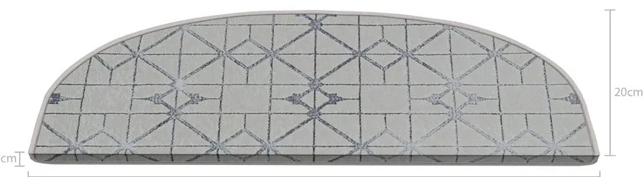 Szare dywaniki na schody zestaw 16 szt. 20x65 cm Cottage Warmth – Vitaus