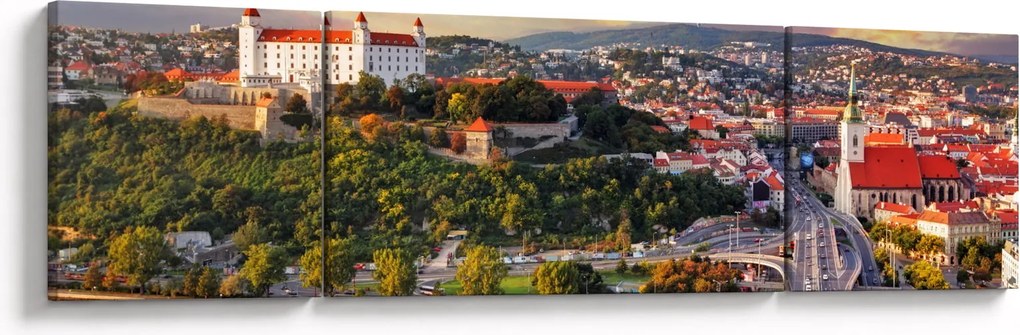 Obraz - Panorama Bratysławy, Słowacja (170x50 cm)