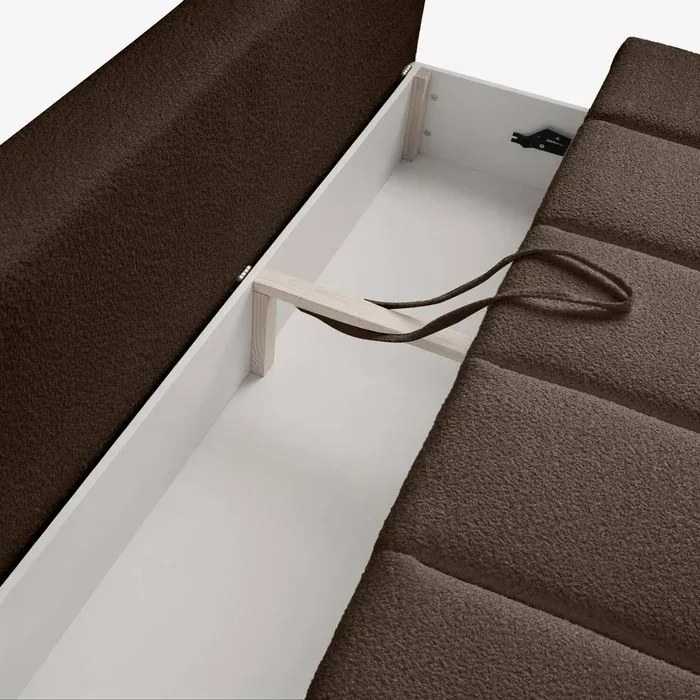Sofa z Funkcją Spania SARIA Mocca Boucle Nowoczesna