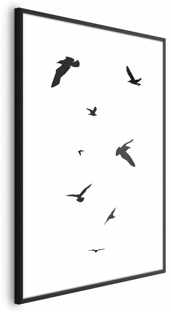 Plakat Wieczorny lot 21x30 cm z ramą czarną bez marginesu ARTGEIST B