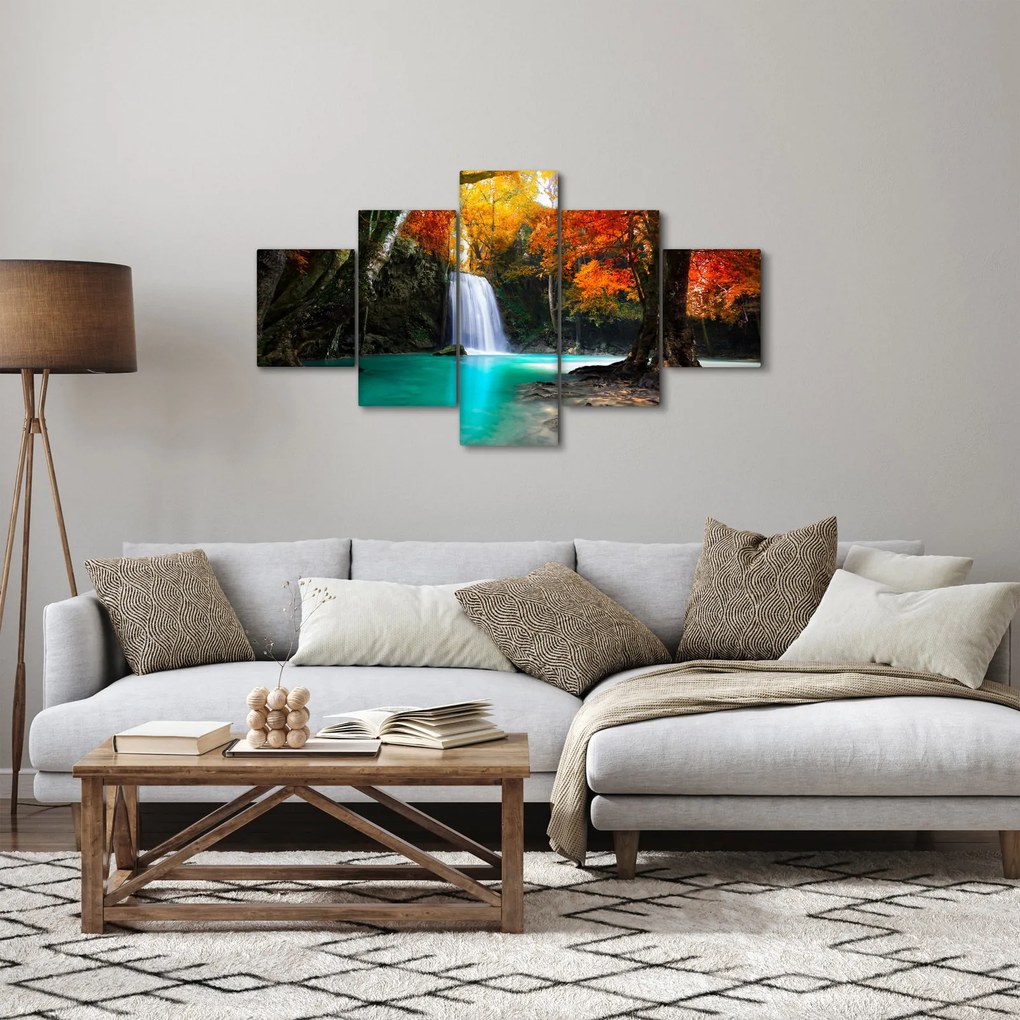 Obraz - Szmaragdowa Laguna (125x70 cm)
