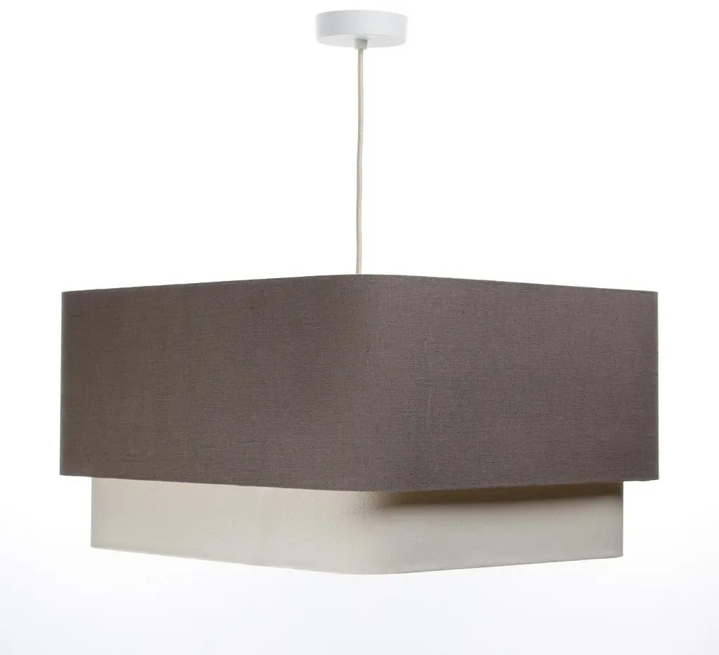 Lampa wisząca KWADRO DUO 003 51x47cm brązowa/kremowa BPS KONCEPT