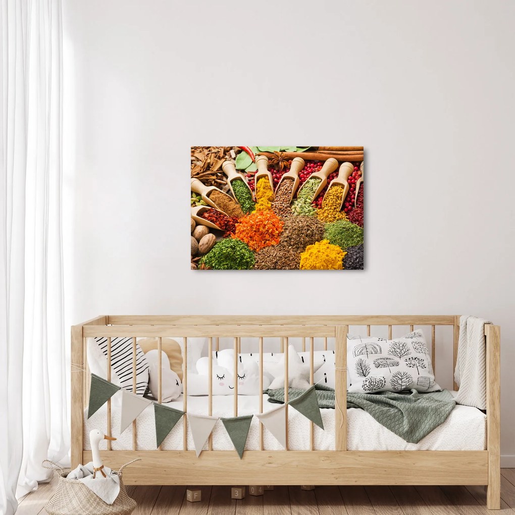 Obraz - Przyprawy z całego świata (70x50 cm)