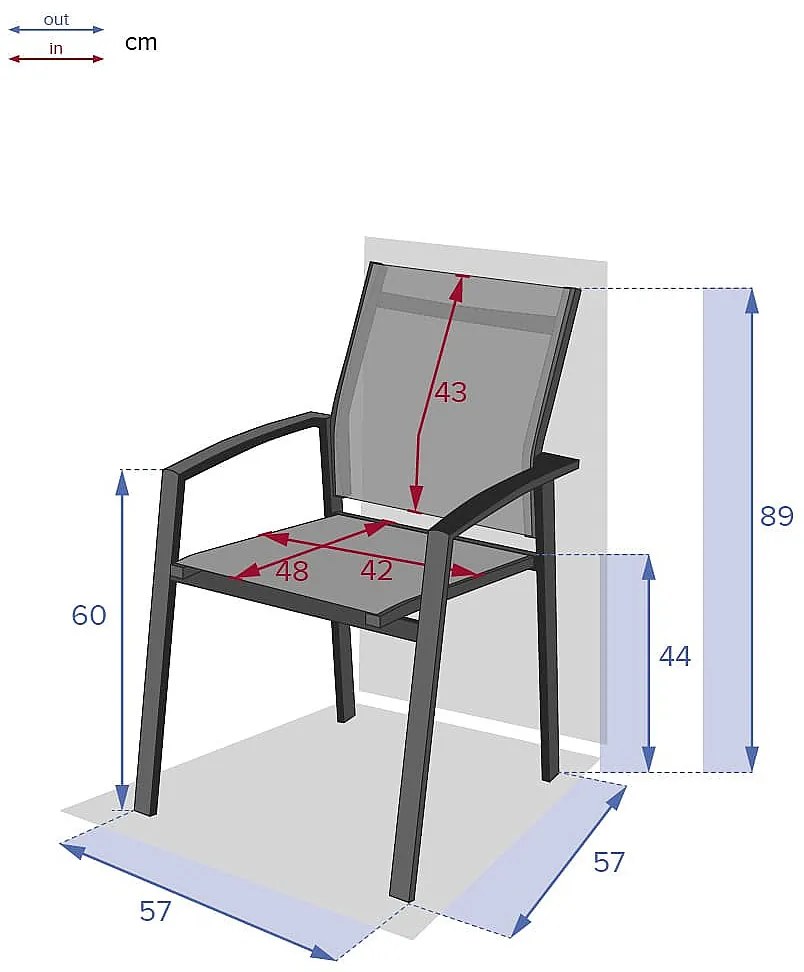 Komplet aluminiowy BERGAMO I. 1+8 (biały)