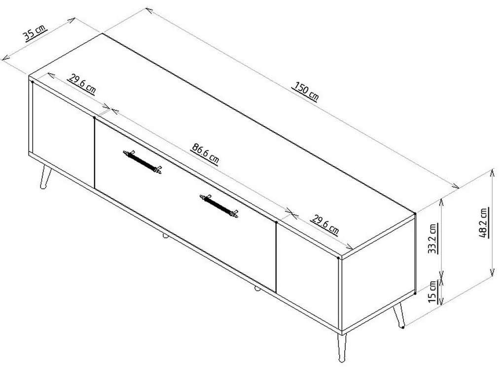 Stolik pod telewizor Detas White