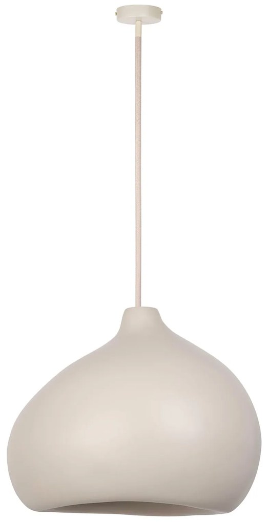 Lampa wisząca MAURO L 47cm, kolor beżowa – duża lampa do nowoczesnej jadalni