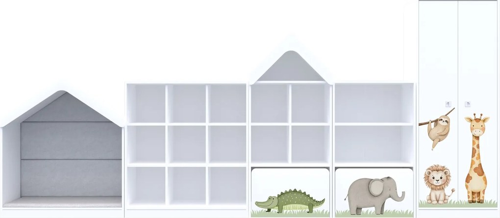 Zestaw mebli żłobkowo-przedszkolnych Blox Nature 4