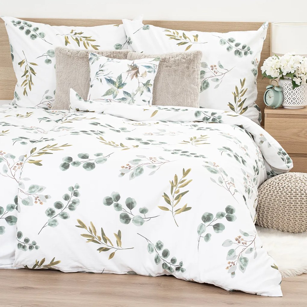4Home Pościel bawełniana Eucalyptus, 140 x 200 cm, 70 x 90 cm