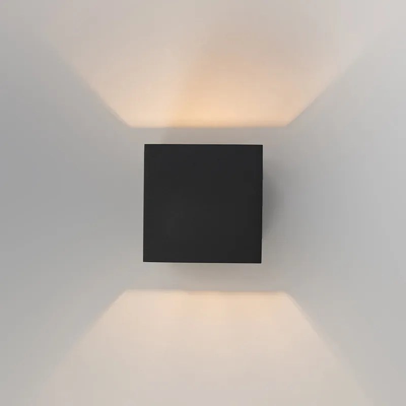 Zestaw 4 Nowoczesnych lamp ściennych czarnych - Transfer Nowoczesny Oswietlenie wewnetrzne