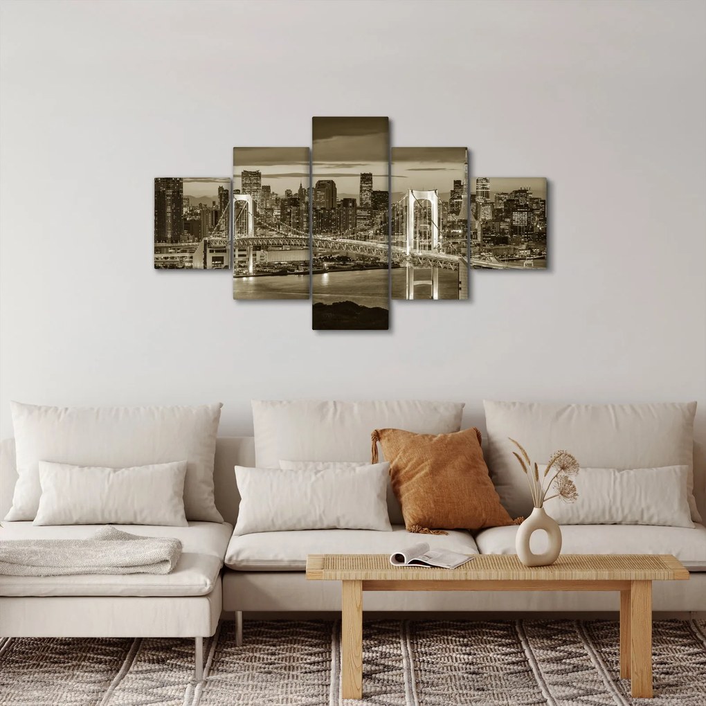 Obraz - Złote Miasto (125x70 cm)