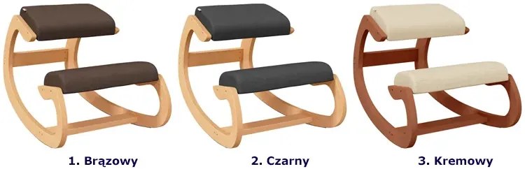 Ergonomiczny klękosiad z czarnym siedziskiem - Gert