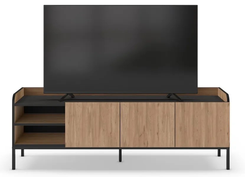 Szafka pod TV w dekorze dębu w naturalnym kolorze 160x55x42 cm Adara – Marckeric