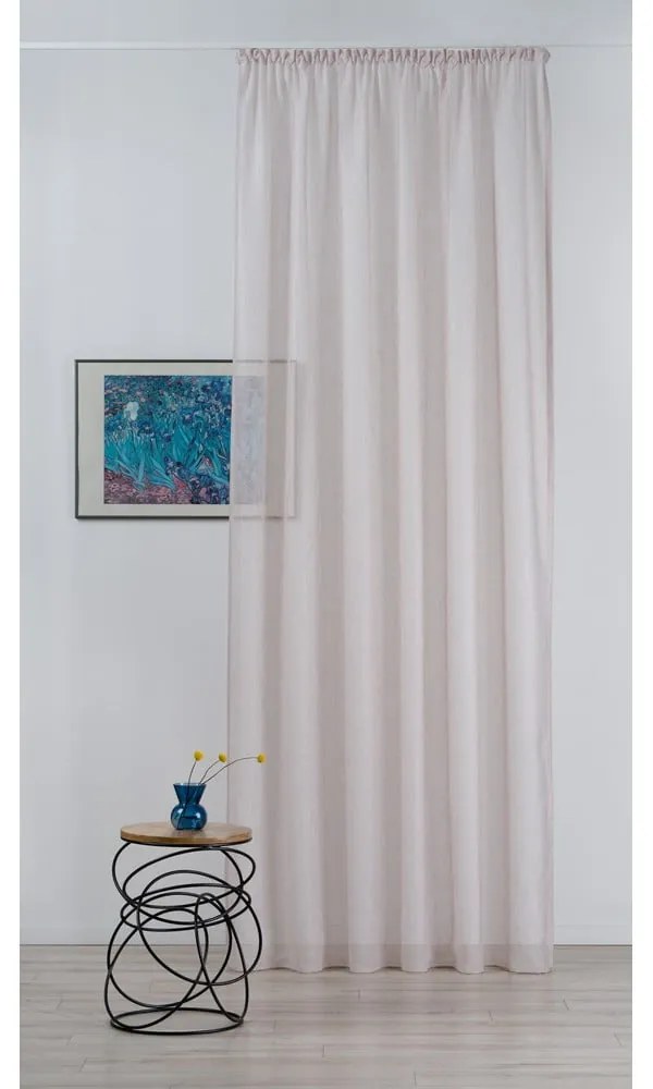Różowa firanka 140x260 cm Modena – Mendola Fabrics