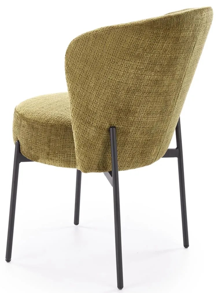 Krzesło tapicerowane tkanina oliwkowy, zielony K590