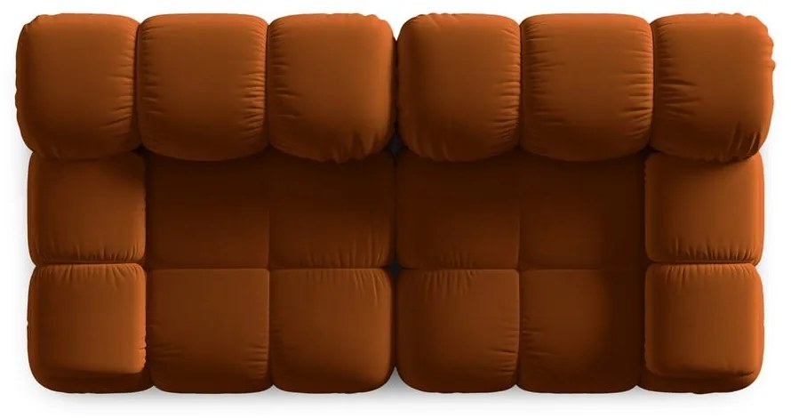 Pomarańczowa aksamitna sofa 188 cm Bellis – Micadoni Home