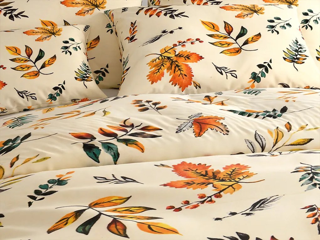 PrzytulneMieszkanie.pl PrzytulneMieszkanie.pl Pościel z mikropluszu AUTUMNA kremowa Rozmiar pościeli: 2 szt 70 x 90 cm | 200 x 220 cm