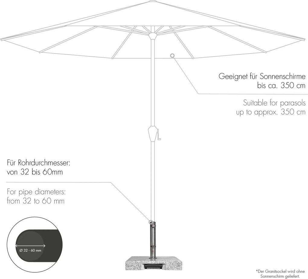 Doppler Granitowy stojak TROLLEY 50 kg