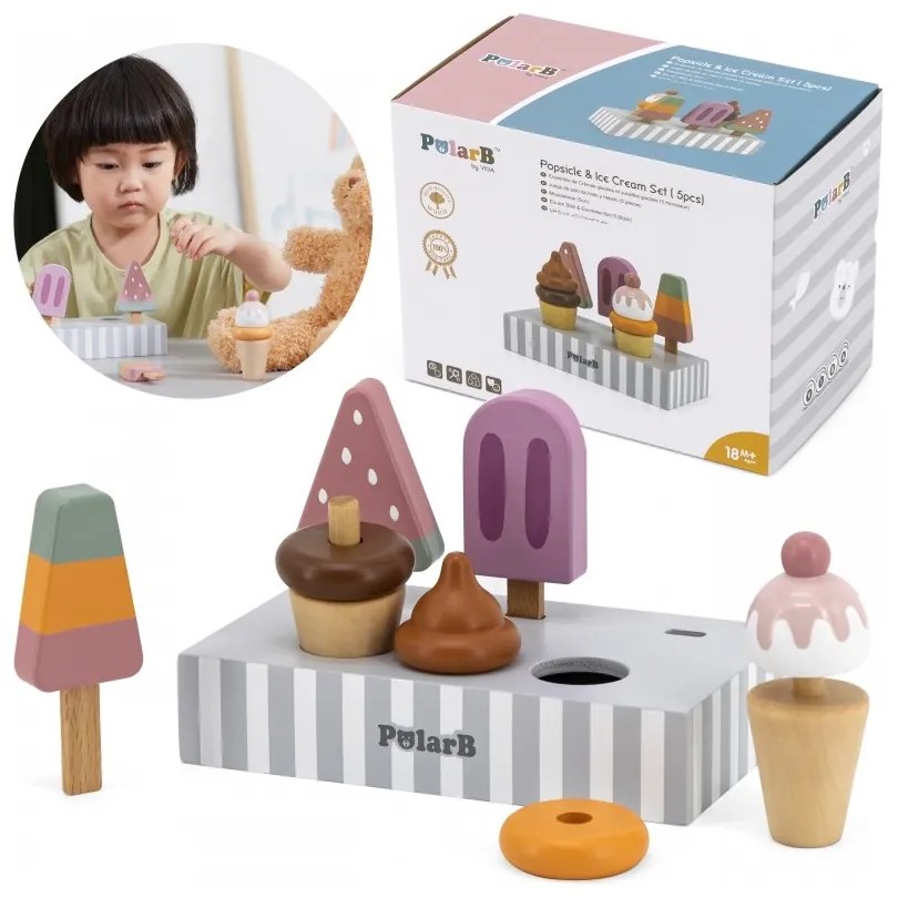 Viga polarb lody na patyku ze stojakiem 5 szt.