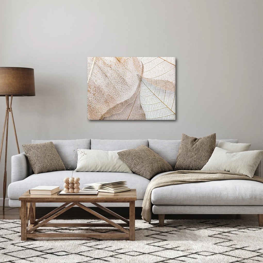 Obraz - Beżowe liście (70x50 cm)