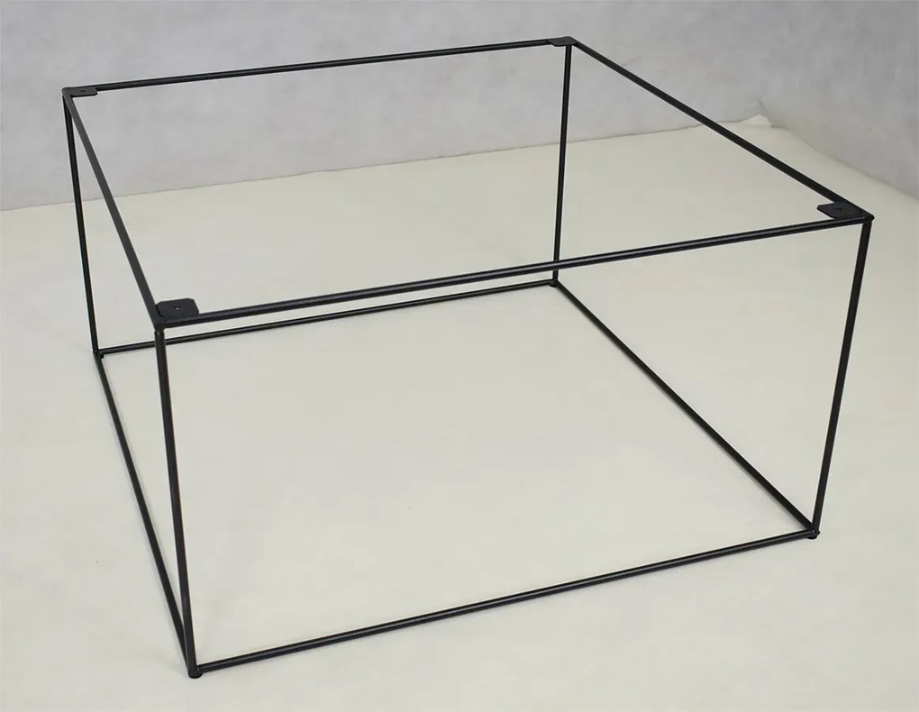 Kwadratowy stolik kawowy w stylu loft dąb lancelot - Otax 4X