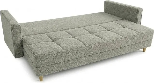 Sofa z Funkcją Spania LONAR Szara Boucle Nowoczesna