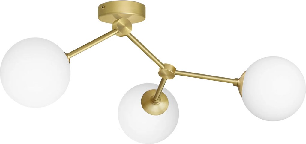Krótka nowoczesna lampa mosiężna 3 kule GP-S3K