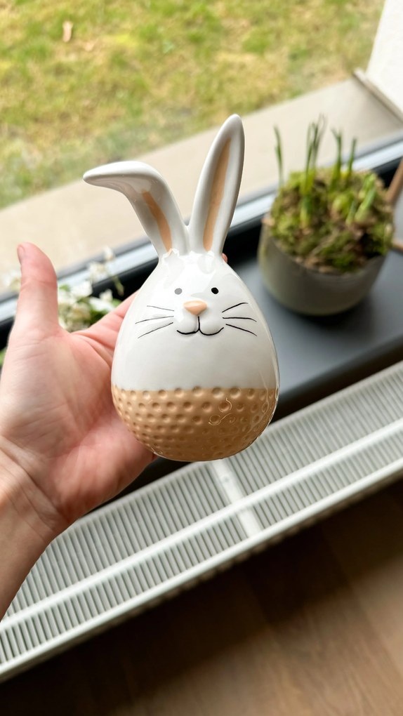 Zając ceramiczny biały CERAMIC RABBIT - różne warianty